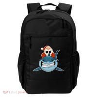 Santa Riding Shark Christmas Shark Backpack thumb 0