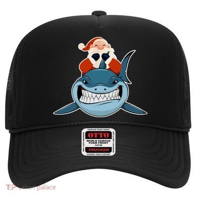 Santa Riding Shark Christmas Shark Hat