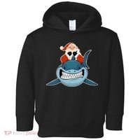 Santa Riding Shark Christmas Shark Toddler Hoodie thumb 0