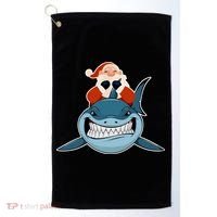 Santa Riding Shark Christmas Shark Golf Towel thumb 0