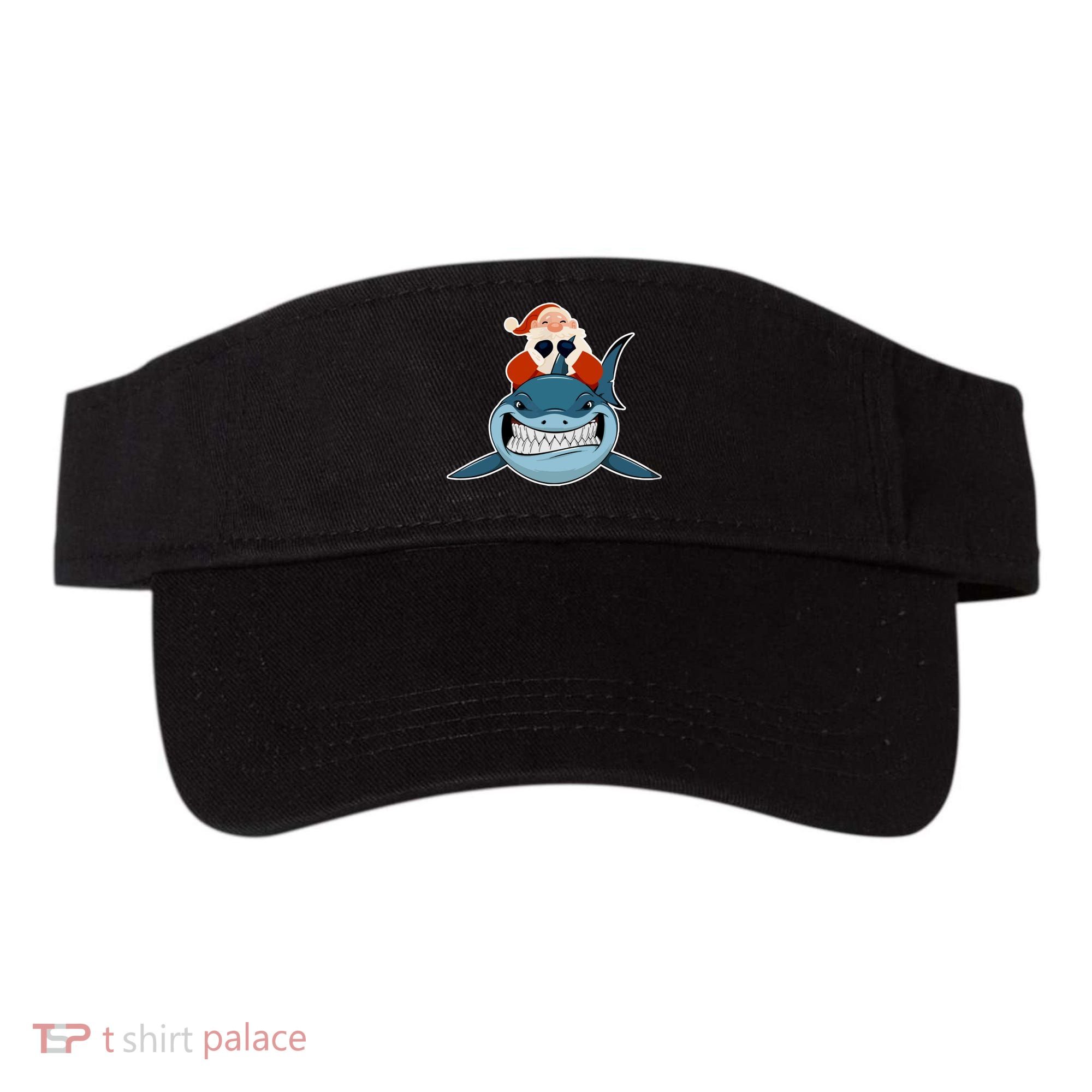 Santa Riding Shark Christmas Shark Visor