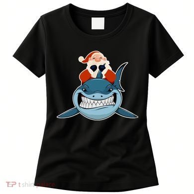Santa Riding Shark Christmas Shark Women's T-Shirt