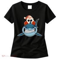 Santa Riding Shark Christmas Shark Women's T-Shirt thumb 0
