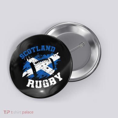 Scotland Rugby Scottish Scotland Flag Button
