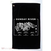 Sunday River Ski Trail Snowboard Skiing Maine Skier Cool Gift Golf Towel thumb 0