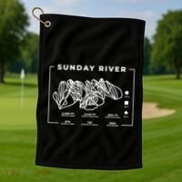 Sunday River Ski Trail Snowboard Skiing Maine Skier Cool Gift Golf Towel thumb 1