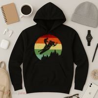 Snowmobile Retro Hoodie thumb 3