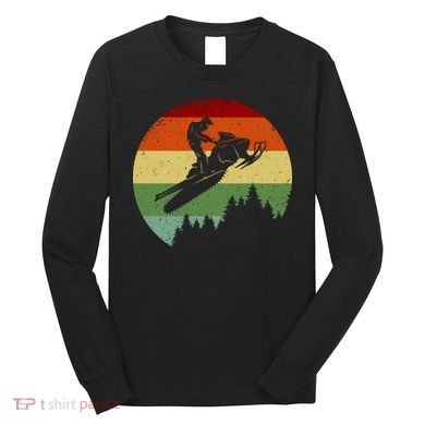 Snowmobile Retro Long Sleeve Shirt