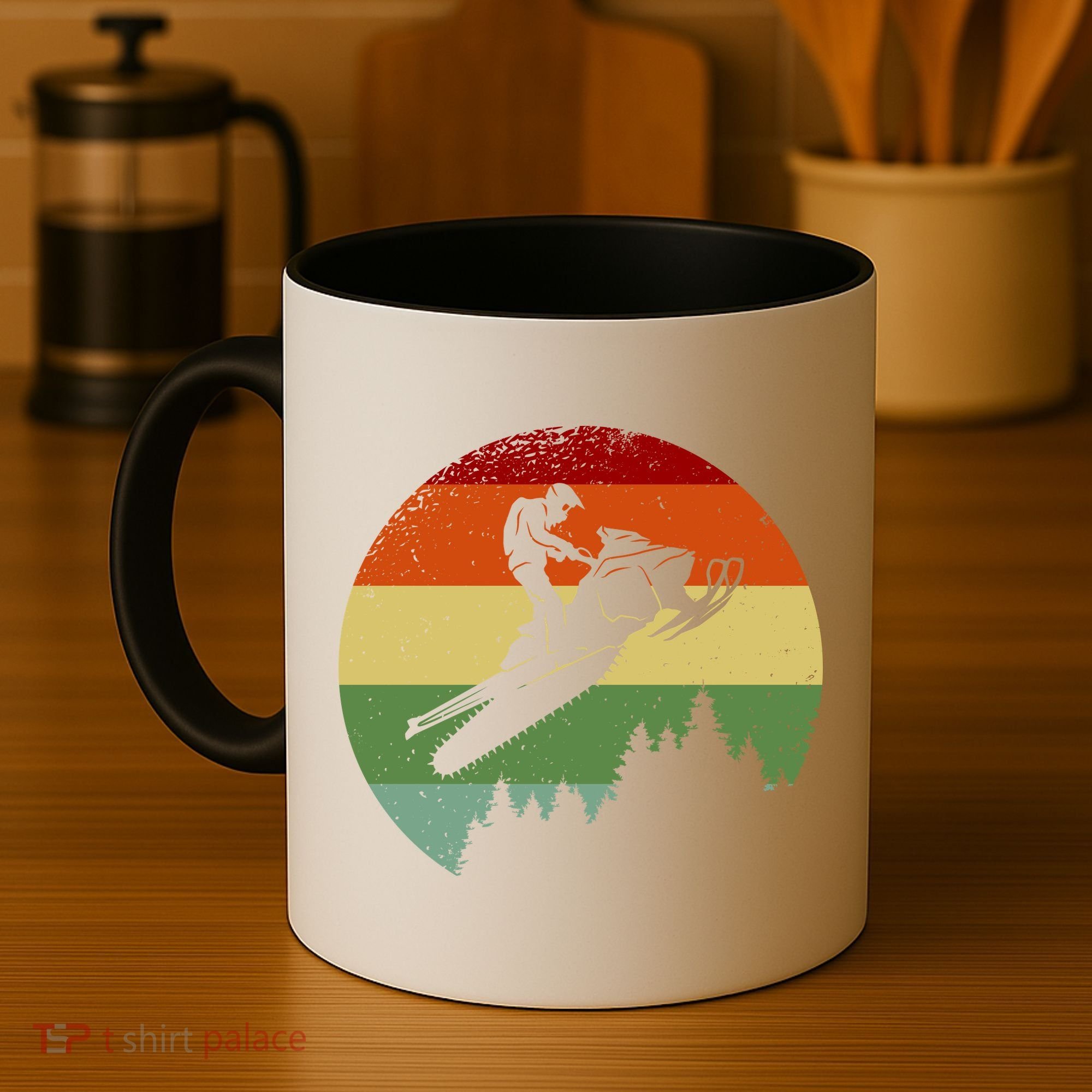 Snowmobile Retro Coffee Mug