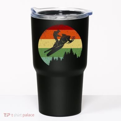 Snowmobile Retro Tumbler