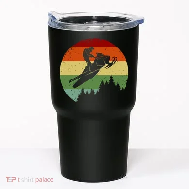 Snowmobile Retro Tumbler