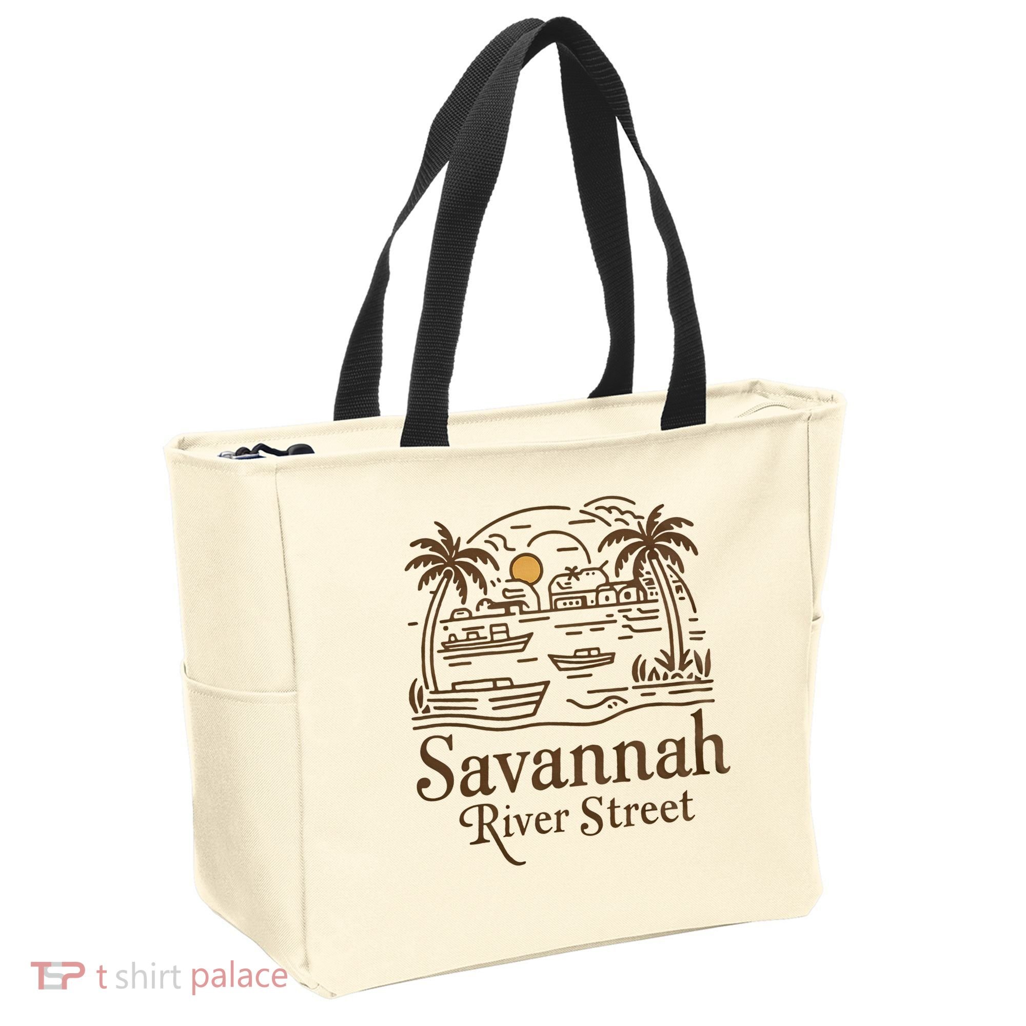 Savannah River Street Georgia Souvenir Tote Bag