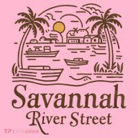 Savannah River Street Georgia Souvenir Coaster thumb 2