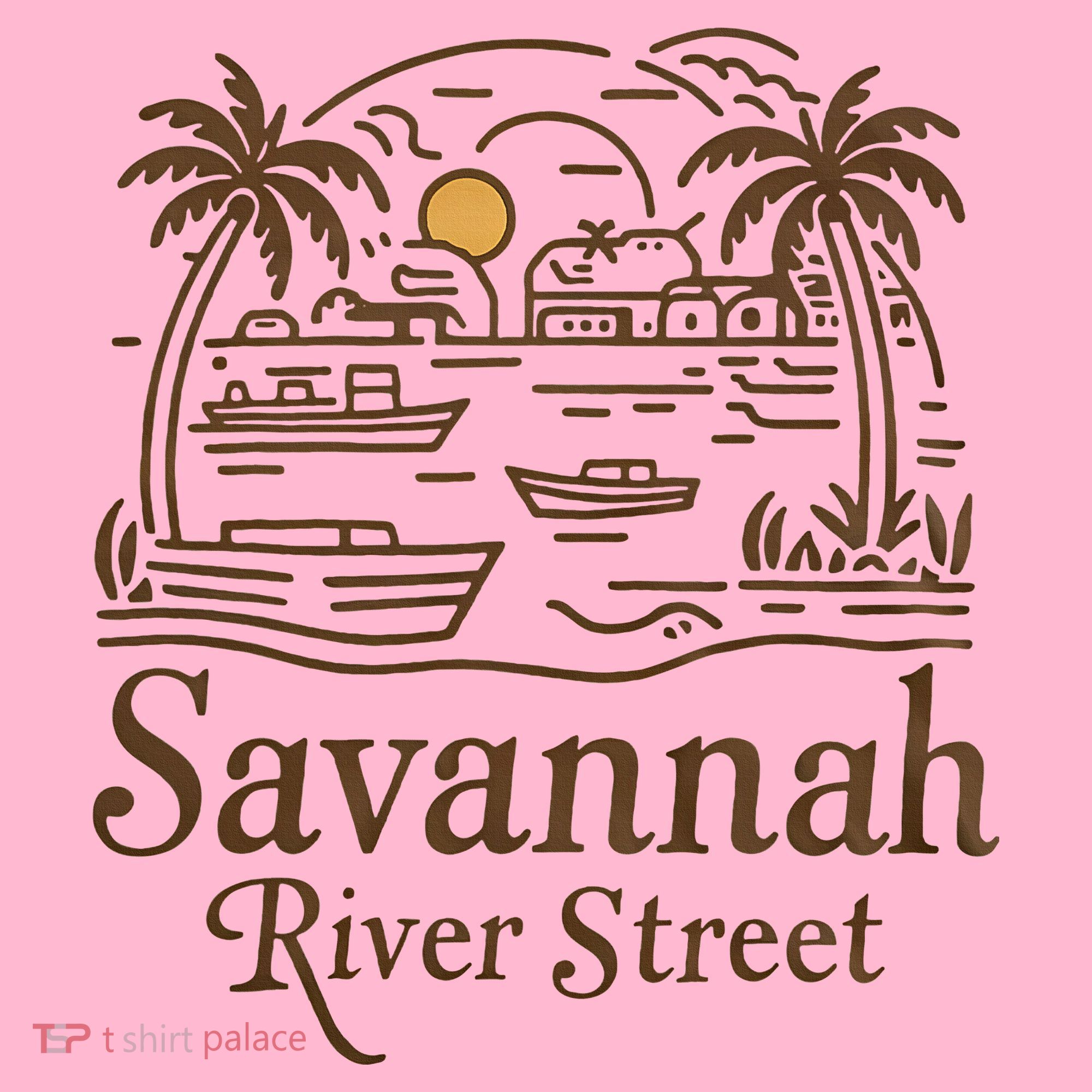 Savannah River Street Georgia Souvenir Coaster