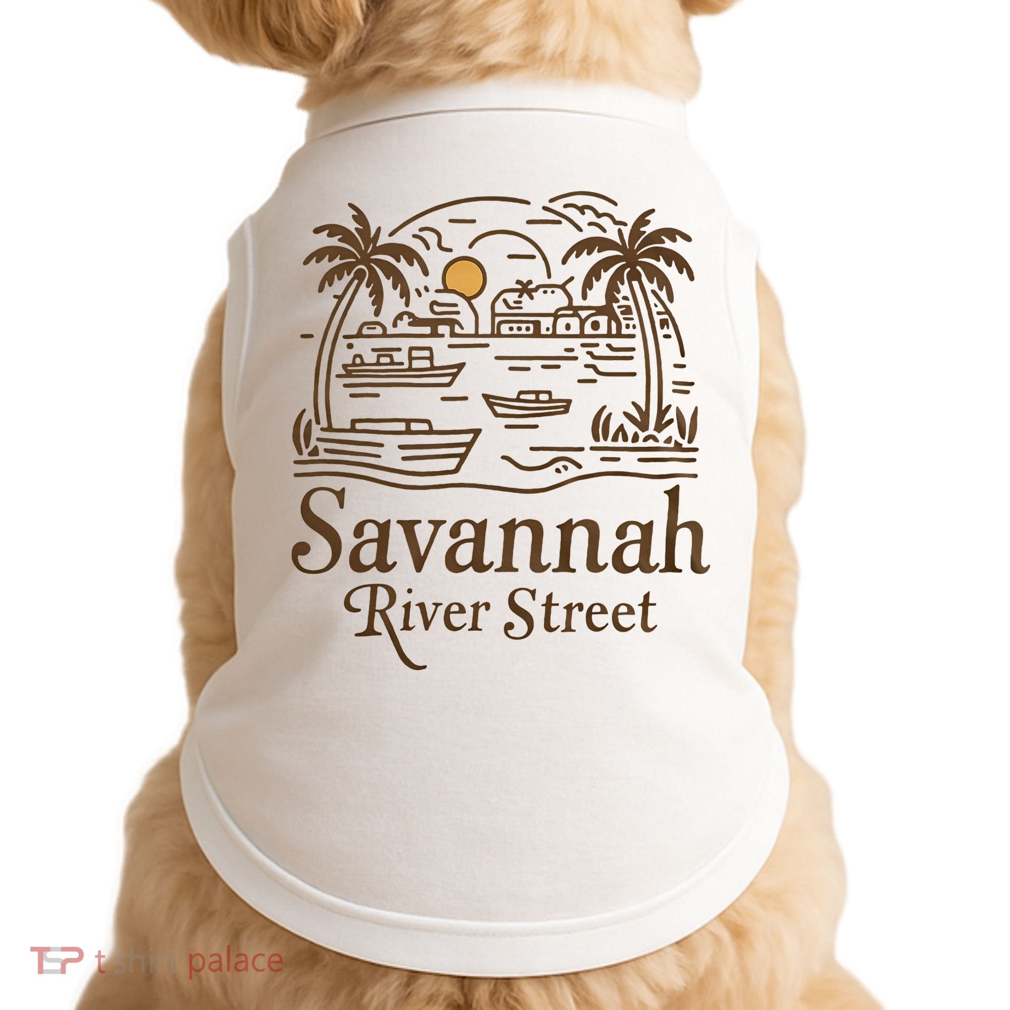 Savannah River Street Georgia Souvenir Doggie Tank