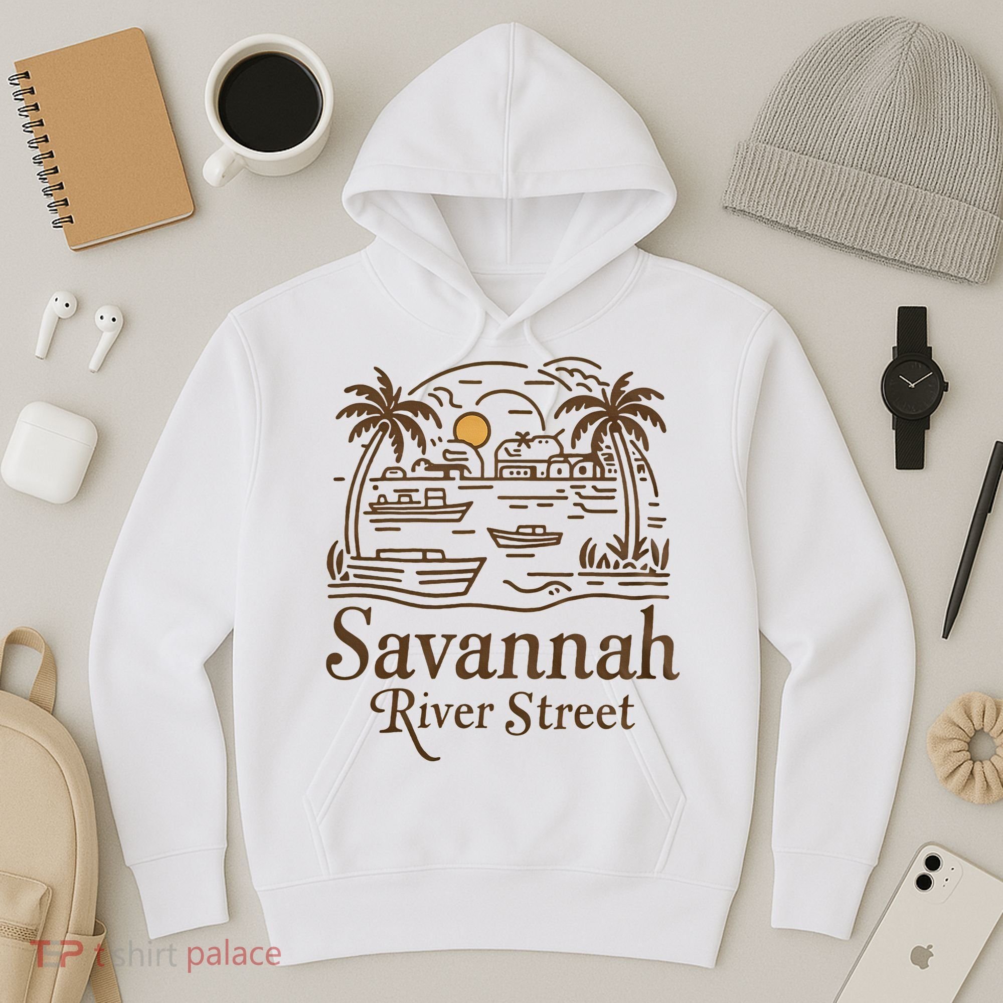 Savannah River Street Georgia Souvenir Hoodie