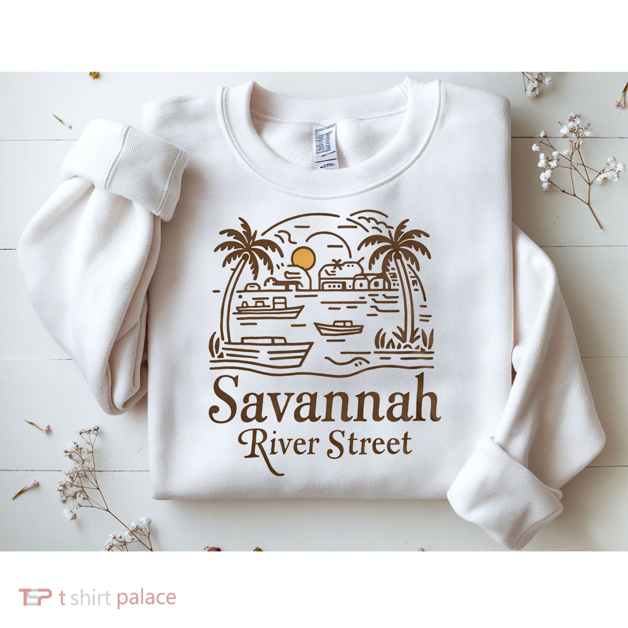 Savannah River Street Georgia Souvenir Sweatshirt