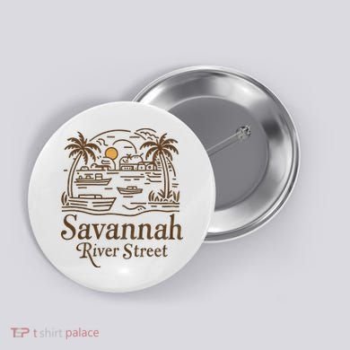Savannah River Street Georgia Souvenir Button