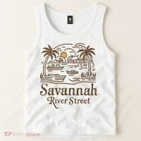 Savannah River Street Georgia Souvenir Tank Top thumb 2