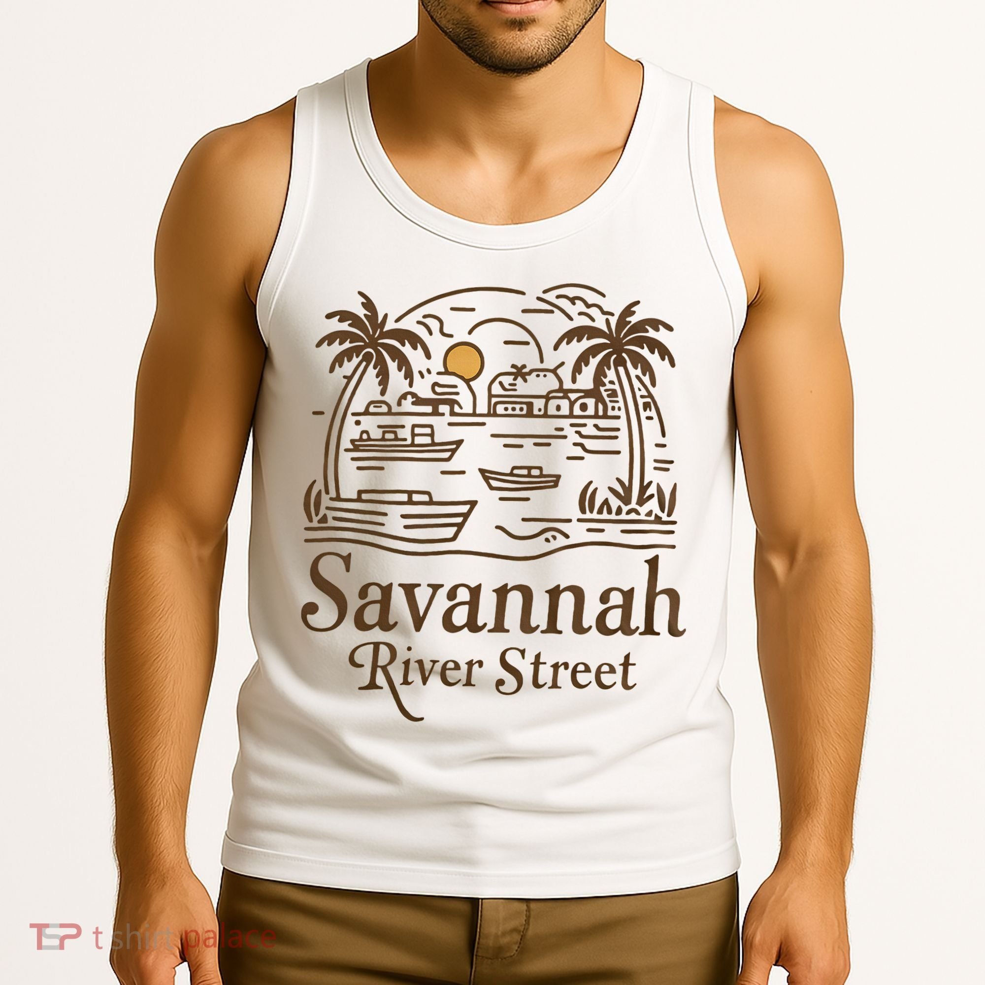 Savannah River Street Georgia Souvenir Tank Top
