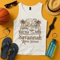 Savannah River Street Georgia Souvenir Tank Top thumb 4
