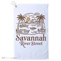 Savannah River Street Georgia Souvenir Golf Towel thumb 0
