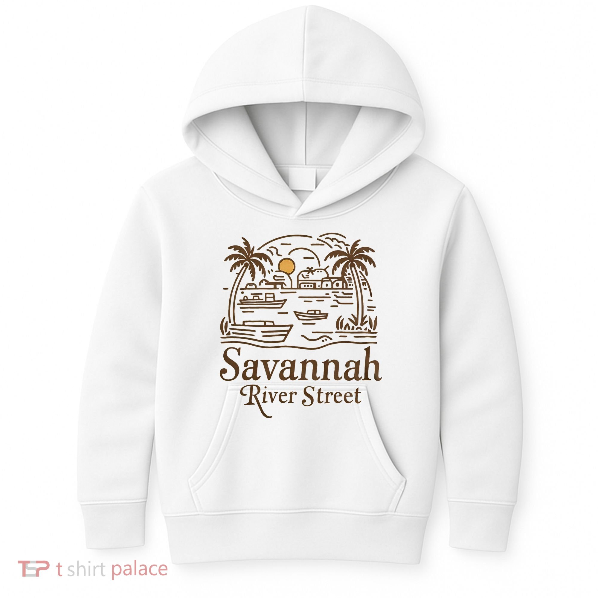 Savannah River Street Georgia Souvenir Kids Hoodie