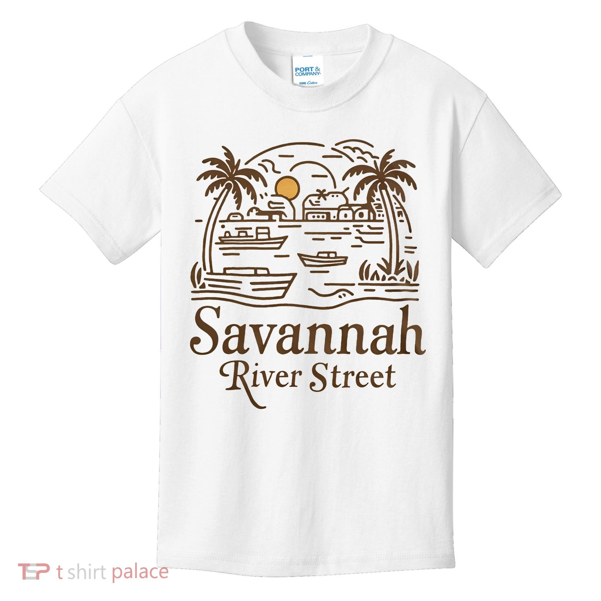 Savannah River Street Georgia Souvenir Kids T-Shirt