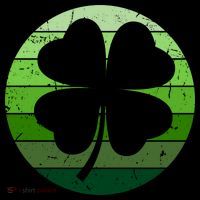 Shamrock Retro Sunset Lucky Leaf Backpack thumb 2