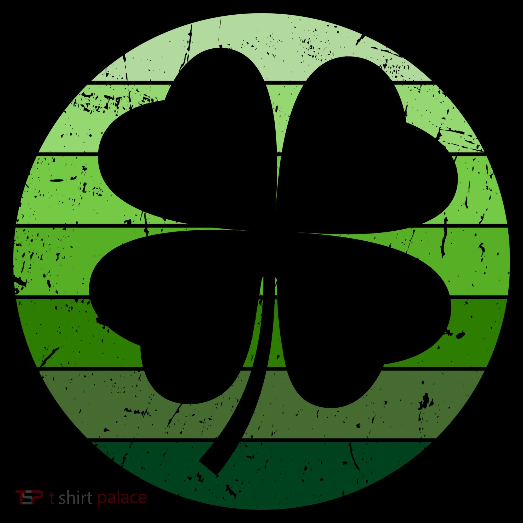 Shamrock Retro Sunset Lucky Leaf Coaster