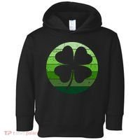 Shamrock Retro Sunset Lucky Leaf Toddler Hoodie thumb 0