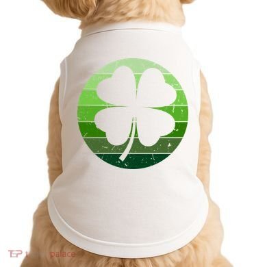 Shamrock Retro Sunset Lucky Leaf Doggie Tank