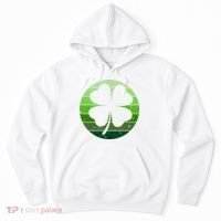 Shamrock Retro Sunset Lucky Leaf Hoodie thumb 0