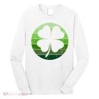 Shamrock Retro Sunset Lucky Leaf Long Sleeve Shirt thumb 0