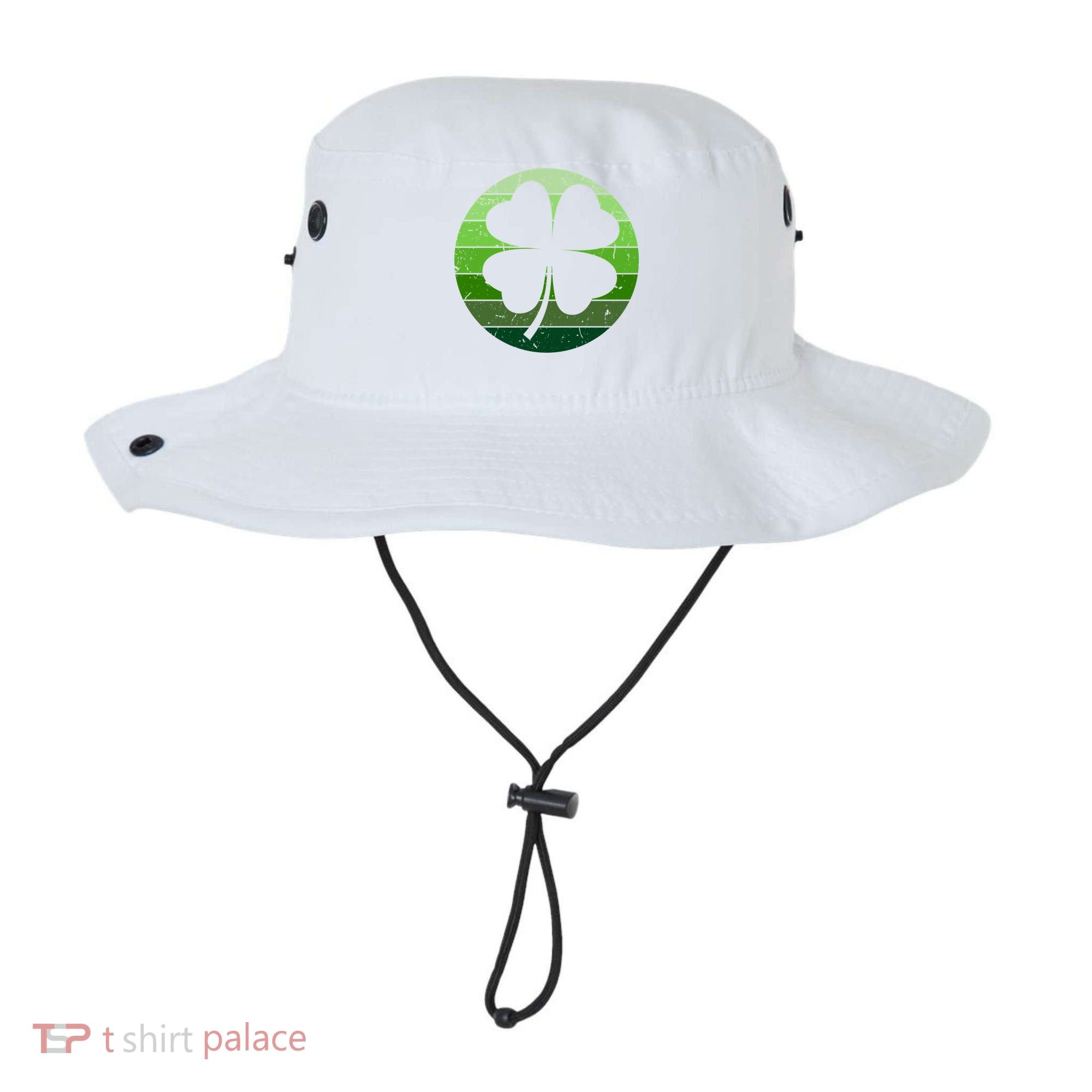 Shamrock Retro Sunset Lucky Leaf Bucket Hat