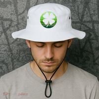 Shamrock Retro Sunset Lucky Leaf Bucket Hat thumb 2