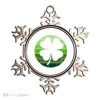 Shamrock Retro Sunset Lucky Leaf Ornament thumb 0