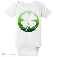 Shamrock Retro Sunset Lucky Leaf Baby Bodysuit thumb 0
