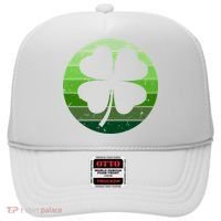 Shamrock Retro Sunset Lucky Leaf Hat thumb 0