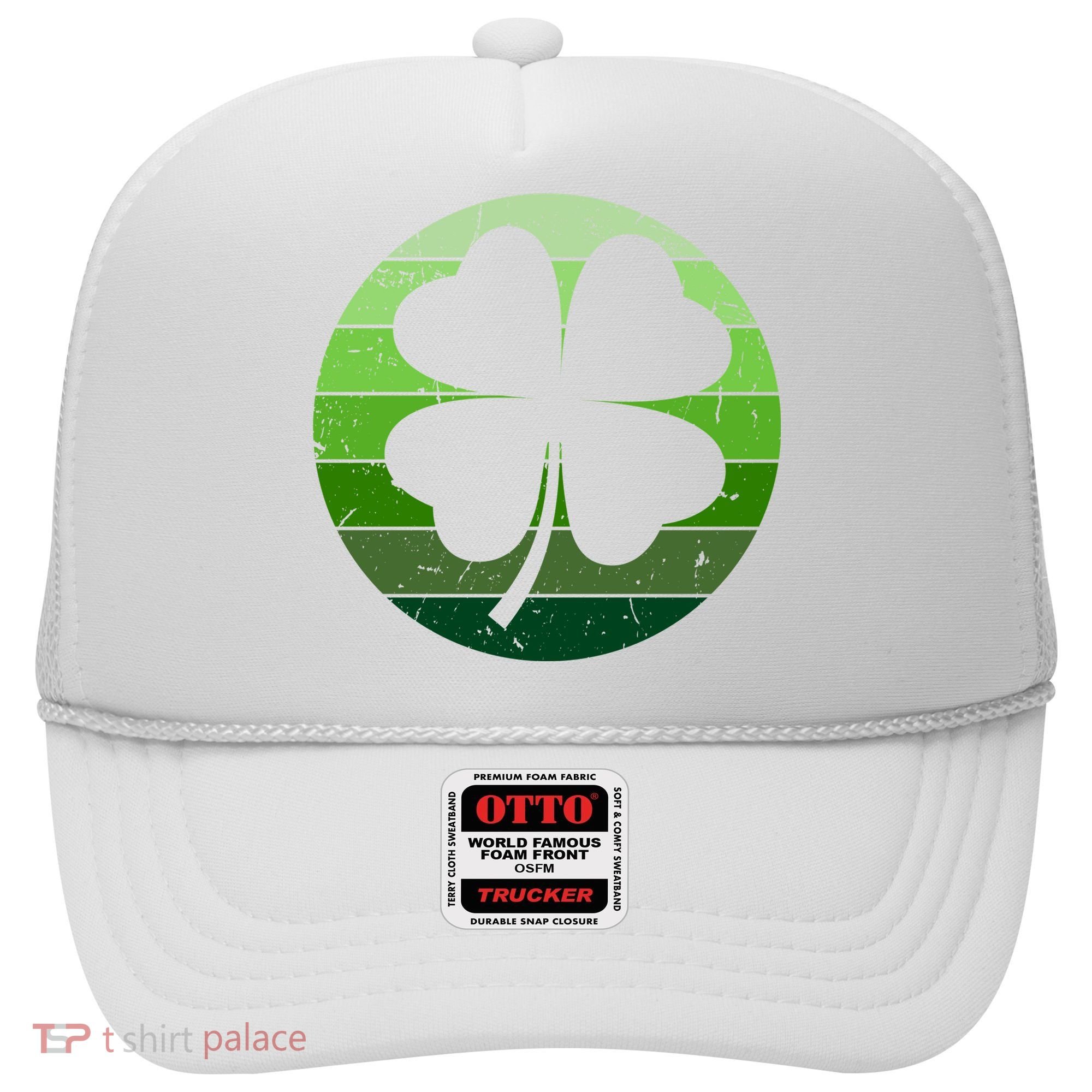 Shamrock Retro Sunset Lucky Leaf Hat