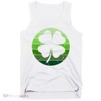 Shamrock Retro Sunset Lucky Leaf Tank Top thumb 0