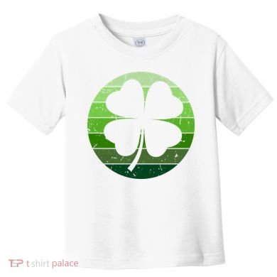 Shamrock Retro Sunset Lucky Leaf Toddler T-Shirt