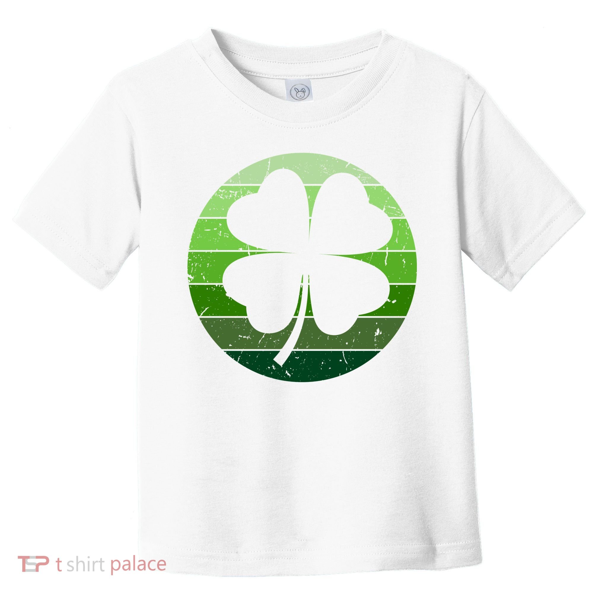 Shamrock Retro Sunset Lucky Leaf Toddler T-Shirt