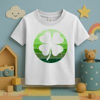 Shamrock Retro Sunset Lucky Leaf Toddler T-Shirt thumb 3