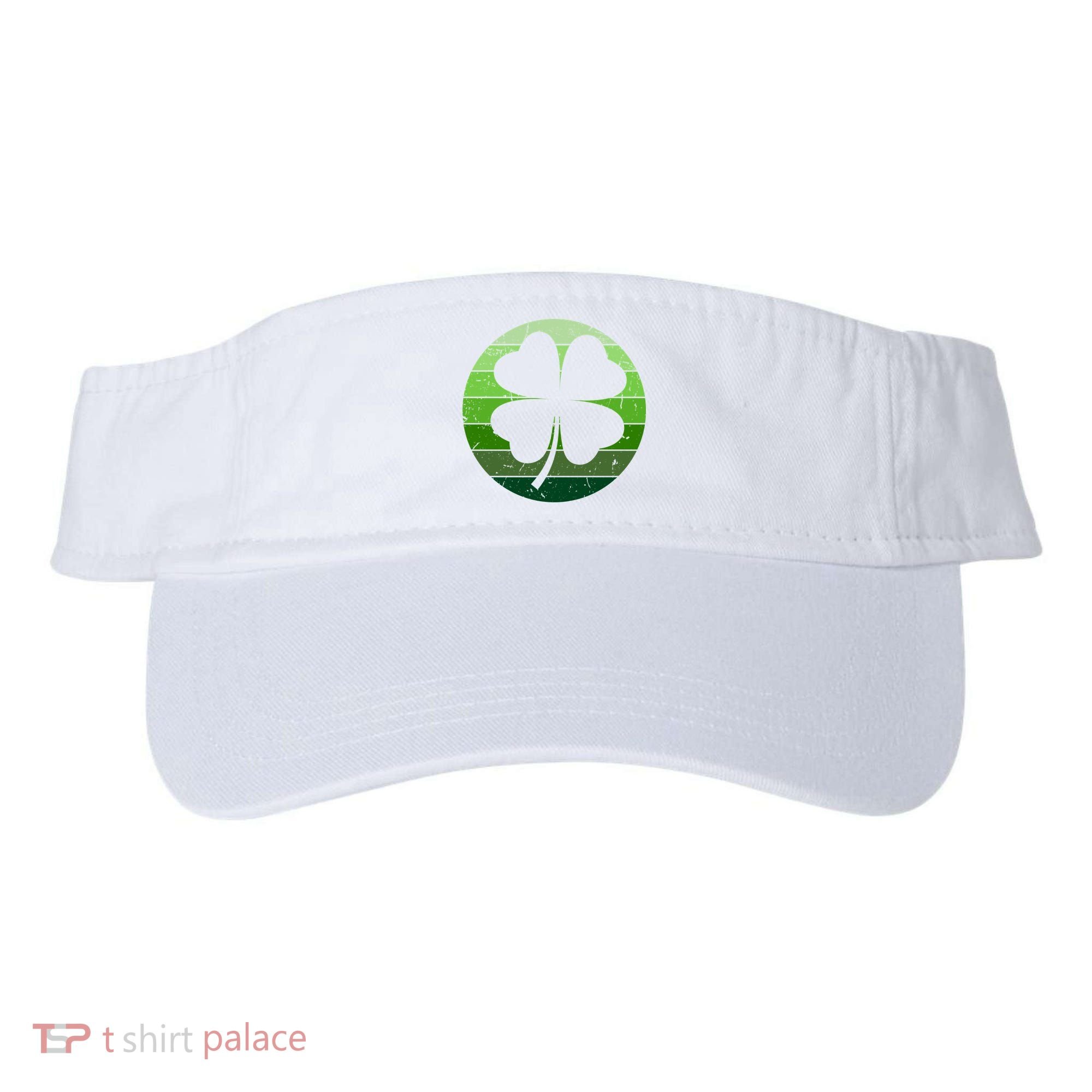 Shamrock Retro Sunset Lucky Leaf Visor