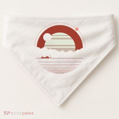 Solitude Red Sun USA-Made Doggie Bandana