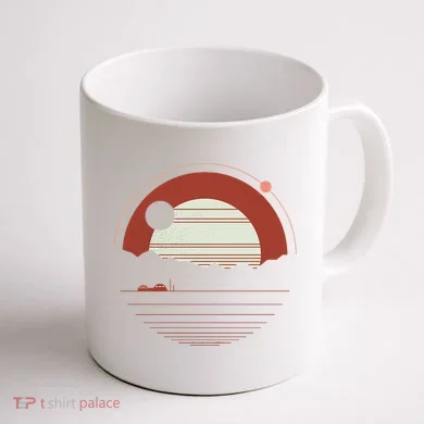 Solitude Red Sun Coffee Mug back