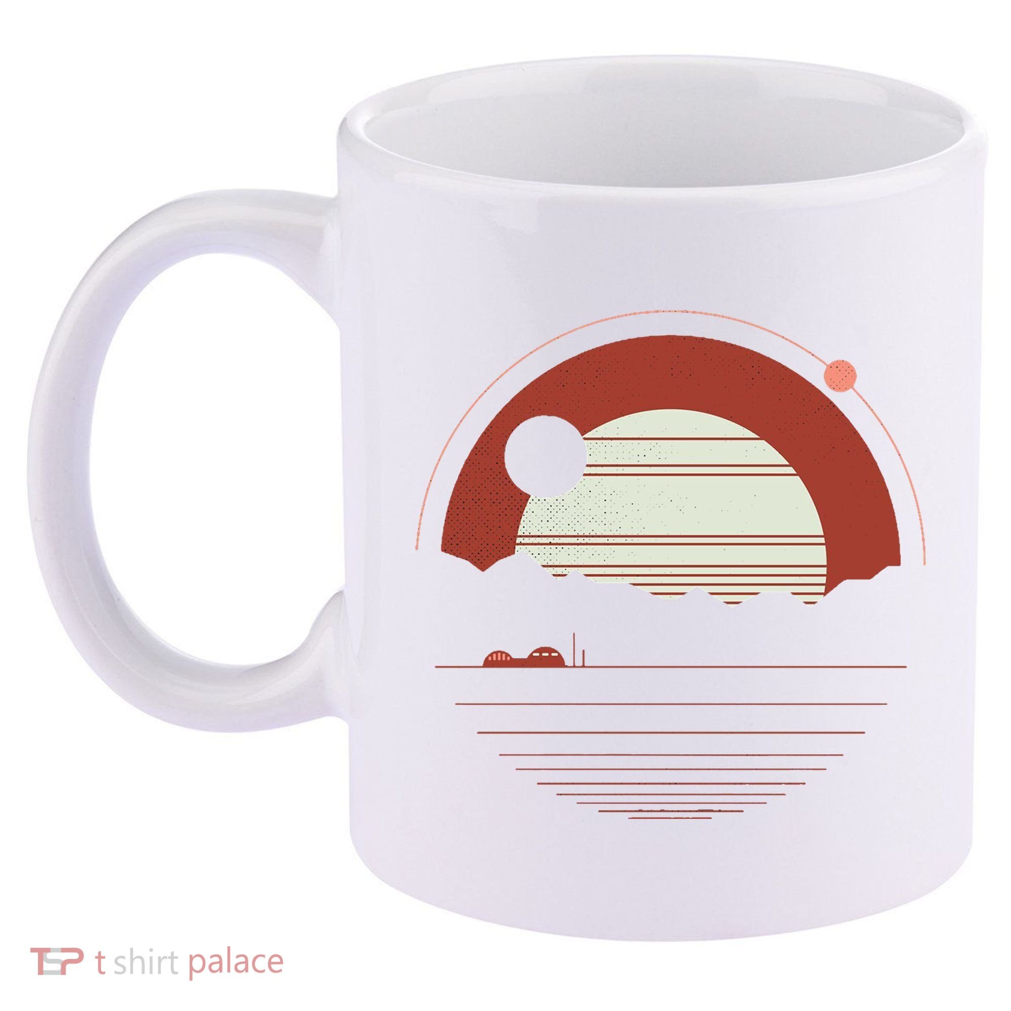 Solitude Red Sun 11oz C Handle Ceramic Mug