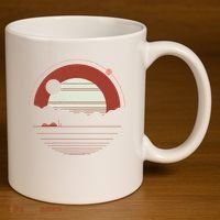 Solitude Red Sun 11oz C Handle Ceramic Mug thumb 3
