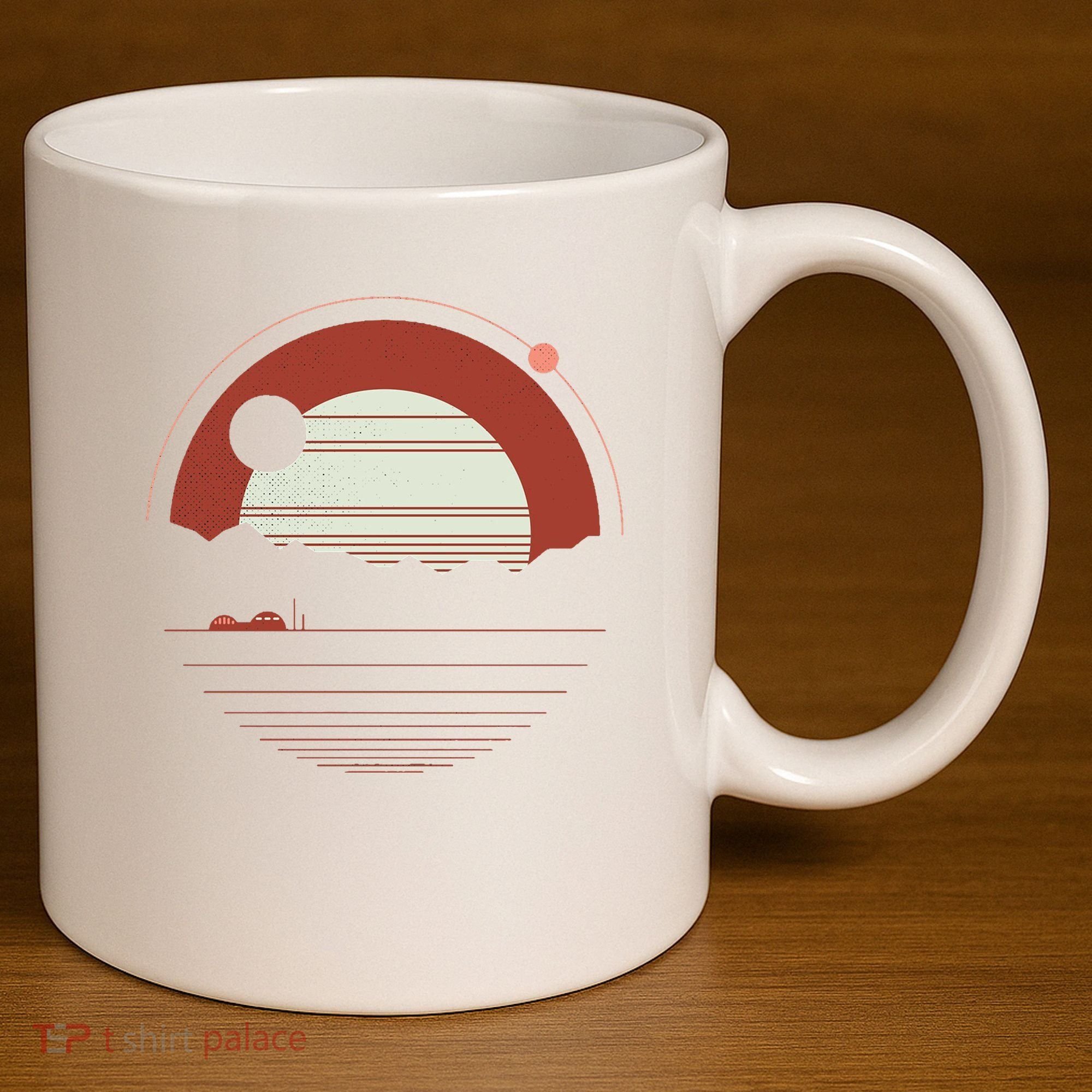 Solitude Red Sun 11oz C Handle Ceramic Mug